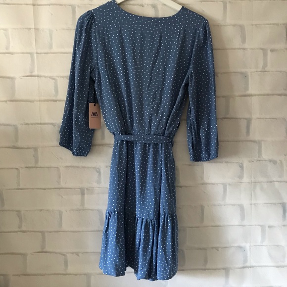 Gibson | Paloma Woven polka dot wrap dress - Picture 4 of 8